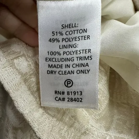 Plenty by Tracy Reese Women's Size 4 Cream Sheath Dress Racer Back Halter Top - Picture 10 of 10